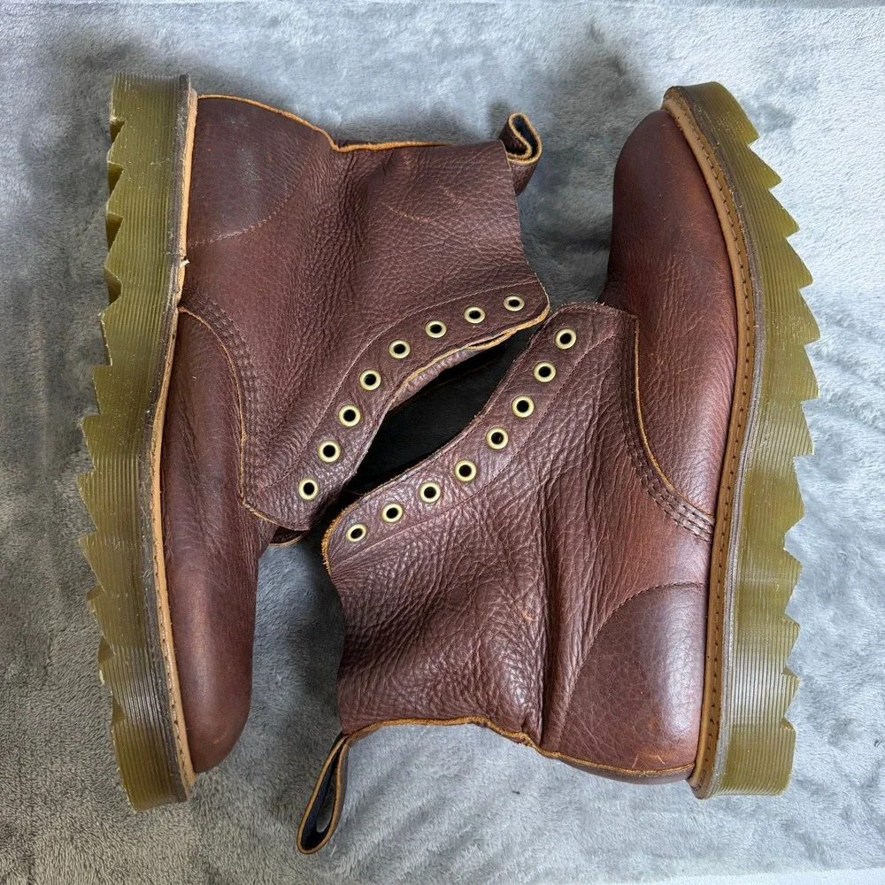 Dr Marten 1460 Pascal England Mens UK 11/US 12 Brown Ripple Sole Leather Boots